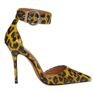 Jessica Simpson Waldin Leopard Print Stiletto Heels Ankle Strap Pumps Size 10M